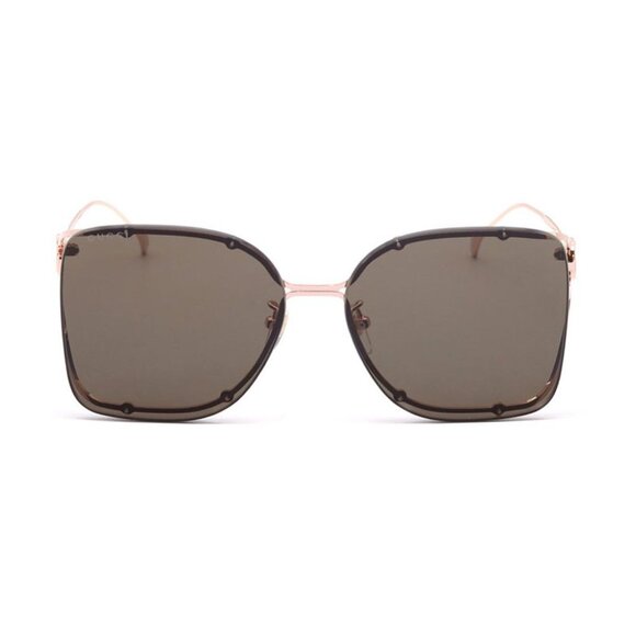 NEW GUCCI SUNGLASSES GUCCI GG1713SA 002 ROSE GOLD/BROWN EYEWEAR - Picture 2 of 4